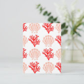 貝殻とサンゴ ポストカード (スタンド正面)