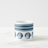 貝殻とストライプ エスプレッソカップ (正面)