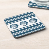 貝殻とストライプ コースター (左側)