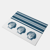 貝殻とストライプ ドアマット (アングル)