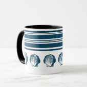 貝殻とストライプ マグカップ (正面左)