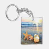 貝殻とヒトデのビーチ キーホルダー (正面左)