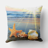 貝殻とヒトデのビーチ クッション (裏面)
