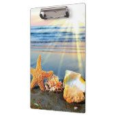 貝殻とヒトデのビーチ クリップボード (左)