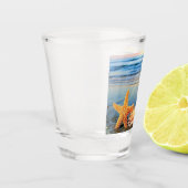 貝殻とヒトデのビーチ ショットグラス (左)