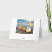 貝殻とヒトデのビーチ シーズンカード (裏面)