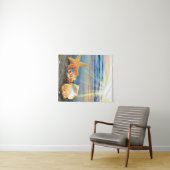 貝殻とヒトデのビーチ タペストリー (インサイチュ(横))