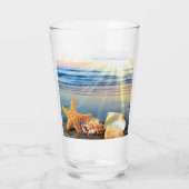 貝殻とヒトデのビーチ タンブラーグラス (裏面)