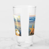 貝殻とヒトデのビーチ タンブラーグラス (左)