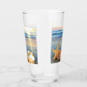 貝殻とヒトデのビーチ タンブラーグラス (右)