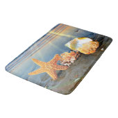 貝殻とヒトデのビーチ バスマット (アングル)