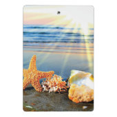 貝殻とヒトデのビーチ ミニクリップボード (裏面)