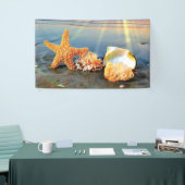 貝殻とヒトデのビーチ 横断幕 (トレードショー)