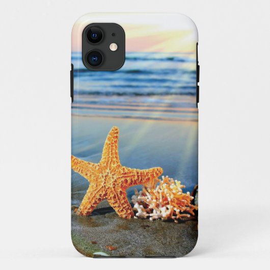 貝殻とヒトデのビーチ Case-Mate iPhoneケース (裏面)