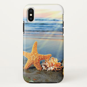 貝殻とヒトデのビーチ iPhone XSケース