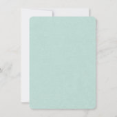 貝殻とヒトデのヴィンテージ結婚式 招待状 (裏面)