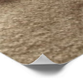 貝殻とヒトデの砂のビーチ背景 ポスター (角)