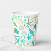 貝殻とヒトデ紙カップ 紙コップ (正面)