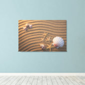 貝殻とヒトデ キャンバスプリント (インサイチュ (ウッドフロア))