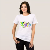 貝殻とヒトデ トライブレンドTシャツ (正面全面)
