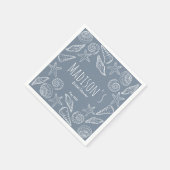 貝殻とヒトデ　海岸のブライダルシャワー スタンダードカクテルナプキン (角)