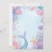 貝殻と人魚のビーチパーティー招待状 招待状 (裏面)