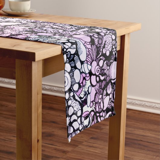 貝殻と小石 ショートテーブルランナー (インサイチュ)