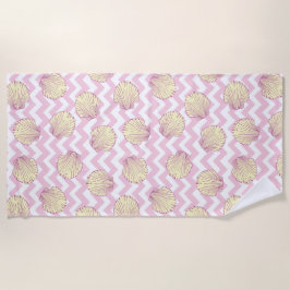 貝殻と山形 ビーチタオル