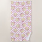 貝殻と山形 ビーチタオル (正面)