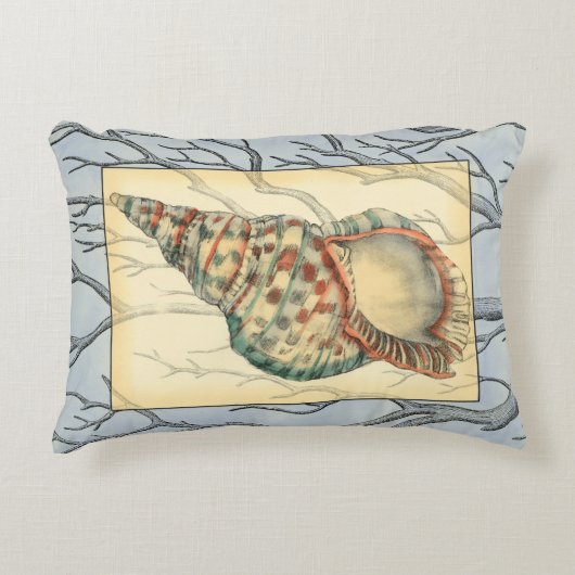 貝殻と木の枝 アクセントクッション (正面)