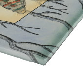 貝殻と木の枝 カッティングボード (角)