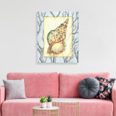 貝殻と木の枝 キャンバスプリント (インサイチュ (リビング))