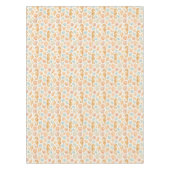 貝殻と海馬の水彩模様 テーブルクロス (正面)