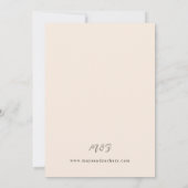 貝殻と白の花のウェディング - ベージュ 招待状 (裏面)