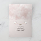 貝殻と砂のハートのカードに結婚指輪 カード (内部)