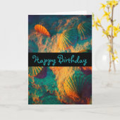 貝殻と砂 カード (黄色い花)