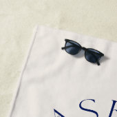 貝殻と結婚式の鐘のバチェロレッテパーティー ビーチタオル (インサイチュ)