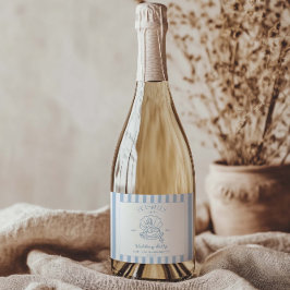 貝殻と結婚鈴のバチェロレッテ スパークリングワインラベル