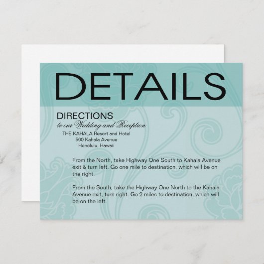 貝殻によってはビーチ結婚式の方向水が夢を見ます エンクロージャーカード (正面/裏面)