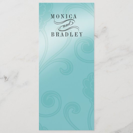 貝殻によってはビーチ結婚式メニュー水が夢を見ます メニュー (裏面)