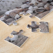 貝殻に乗ったスノーフクロウ ジグソーパズル (側面)