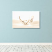 貝殻に包まれた真珠 キャンバスプリント (インサイチュ (ウッドフロア))