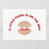 貝殻に小さなパールがお目見え ベイビーシャワー アドバイスカード (裏面)