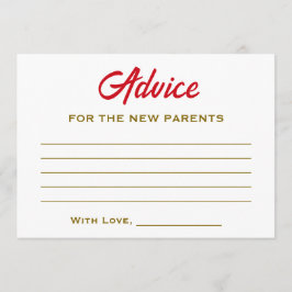 貝殻に小さなパールがお目見え ベイビーシャワー アドバイスカード