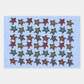 貝殻に黒いカメカラフルの抽象芸術マーク ラッピングペーパーシート (正面)