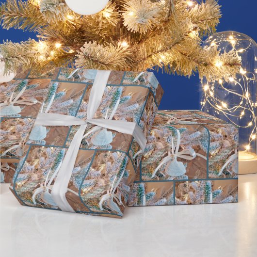 貝殻のクリスマスオーナメント ラッピングペーパー (クリスマス)