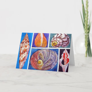 貝殻のコラージュ カード