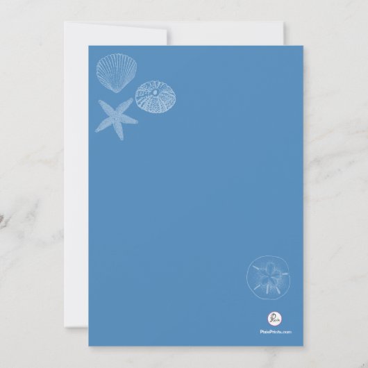 貝殻のコレクションのセーブ・ザ・デート案内 セーブザデート (裏面)