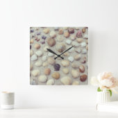 貝殻のコレクション スクエア壁時計 (ホーム)