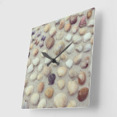 貝殻のコレクション スクエア壁時計 (傾斜)